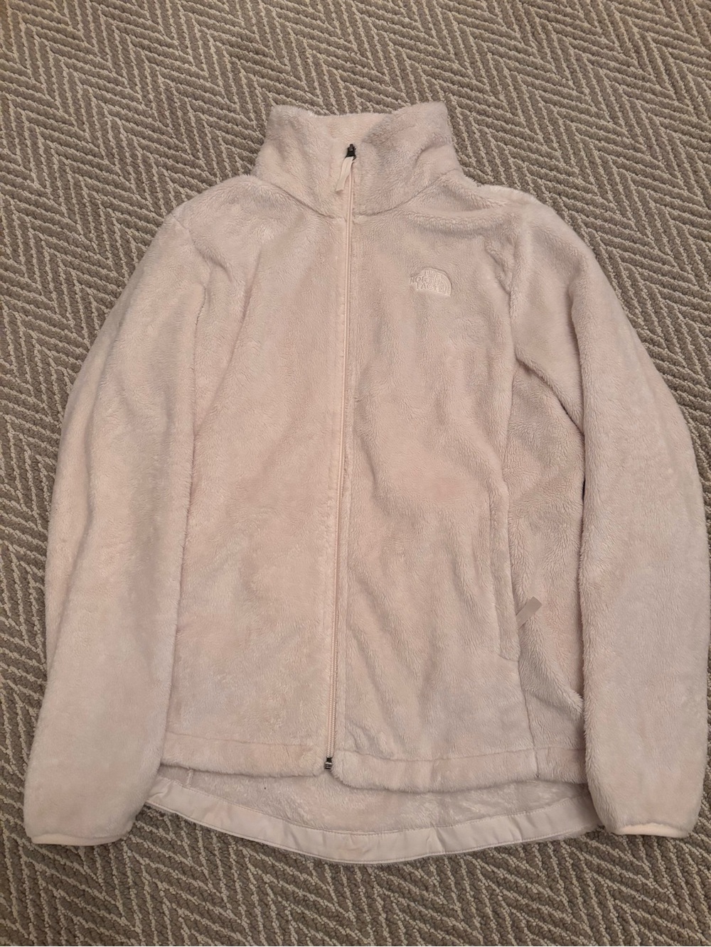 The North Face Women's Light Cream Plush Fleece Zip Jacket